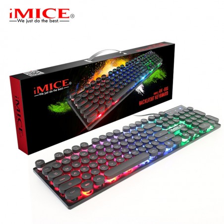 Teclado Gamer USB iMICE AK-800 Retro Iluminado