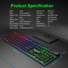 Teclado Gamer USB iMICE AK-800 Retro Iluminado