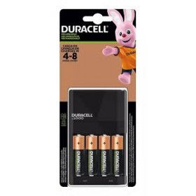 Cargador de Pilas AA, AAA + 4 Pilas AA Recargables Duracell