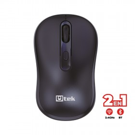 Mouse Inalámbrico 2 en 1, 2.4 GHz + Bluetooth / Mod. UT-MOW410